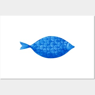 Blue fish Posters and Art